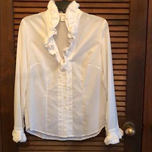 Ruffle collar and cuff blouse